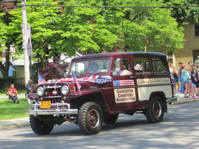 Castleton Cemetery Association Classic car in a parade in